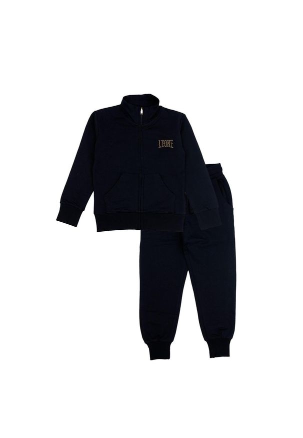 LEONE 1947 APPAREL - Dziewczęcy dres Leone zapinany na zamek błyskawiczny Chic Girl. Okazja: na uczelnię. Kolor: czarny. Materiał: dresówka. Styl: sportowy