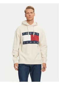 Tommy Jeans Bluza DM0DM20591 Beżowy Relaxed Fit. Kolor: beżowy. Materiał: bawełna #1