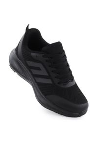 Półbuty sportowe czarne NEWS 8975. Kolor: czarny. Materiał: tkanina. Szerokość cholewki: normalna #1
