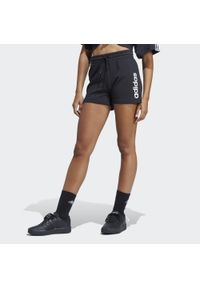 Adidas - Essentials Linear French Terry Shorts. Kolor: biały, wielokolorowy, czarny