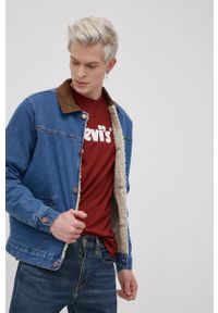 Billabong Kurtka jeansowa x Wrangler męska przejściowa. Kolor: niebieski. Materiał: jeans #4