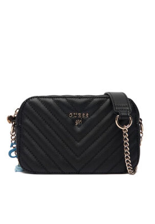 Guess Torebka Camera Bag J4GZ23 WFZL0 Czarny. Kolor: czarny. Materiał: skórzane