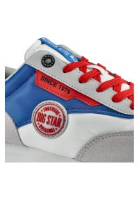 Big-Star - Białe Sneakersy Big Star Damskie Modne Półbuty. Okazja: na co dzień, na spacer. Kolor: biały. Materiał: skóra ekologiczna, materiał. Sport: turystyka piesza #4