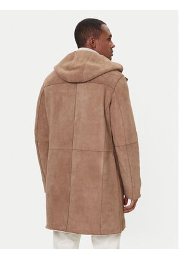 Milestone Kurtka przejściowa Alerio 531624 21330 Brązowy Regular Fit. Kolor: brązowy. Materiał: skóra