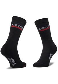 Levi's® Zestaw 2 par wysokich skarpet unisex 37157-0153 Czarny. Kolor: czarny. Materiał: materiał #2