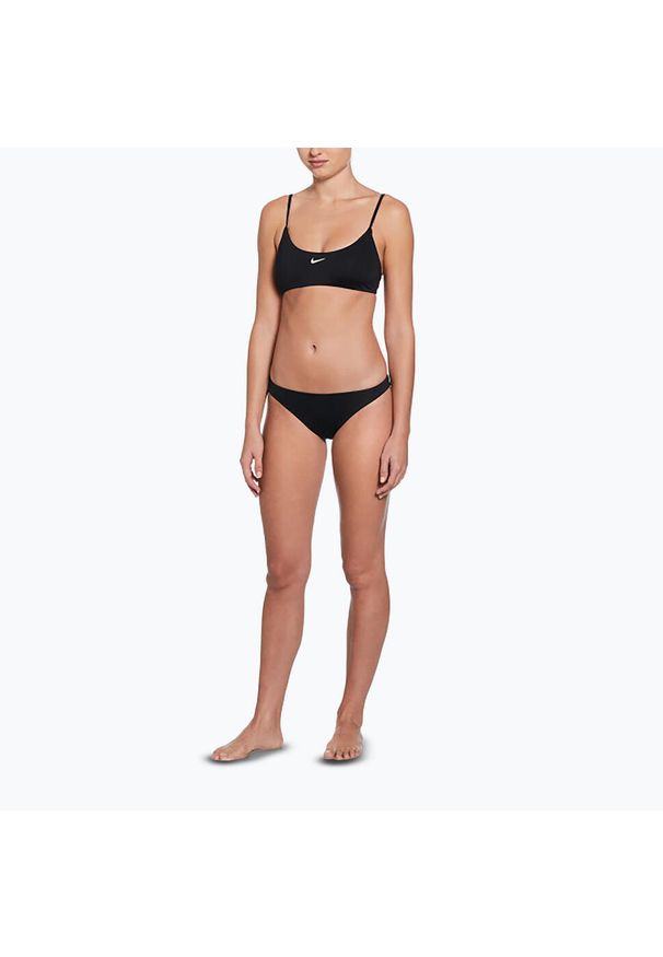 Strój pływacki dwuczęściowy damski Nike Essential Bralette Bikini. Kolor: czarny
