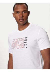 Guess Jeans T-Shirt M4YI56 K8HM0 Biały Slim Fit. Kolor: biały. Materiał: bawełna #5