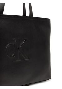 Calvin Klein Jeans Torebka Sculpted Slim Tote LV04K3070G Czarny. Kolor: czarny. Materiał: skórzane #3