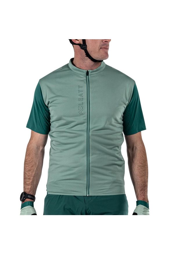 LEATT - Koszulka rowerowa męska Leatt Jersey MTB Trail 3.0. Kolor: zielony. Materiał: jersey