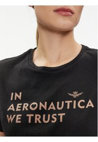 Aeronautica Militare T-Shirt 241TS2233DJ510 Czarny Regular Fit. Kolor: czarny. Materiał: bawełna #5