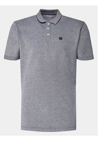 Wrangler Polo Refined 112350390 Niebieski Regular Fit. Typ kołnierza: polo. Kolor: niebieski. Materiał: bawełna #5