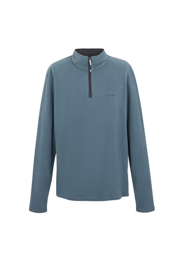 Regatta - Bluza Polarowa z suwakiem Męska Thompson. Kolor: wielokolorowy, niebieski, szary. Materiał: polar. Sezon: zima. Sport: turystyka piesza