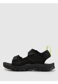 4f - 4F Sandały SVING chłopięce - czarne 37. Okazja: na co dzień. Zapięcie: rzepy. Kolor: czarny. Materiał: materiał, neopren, guma. Sezon: lato. Styl: wakacyjny, casual #1
