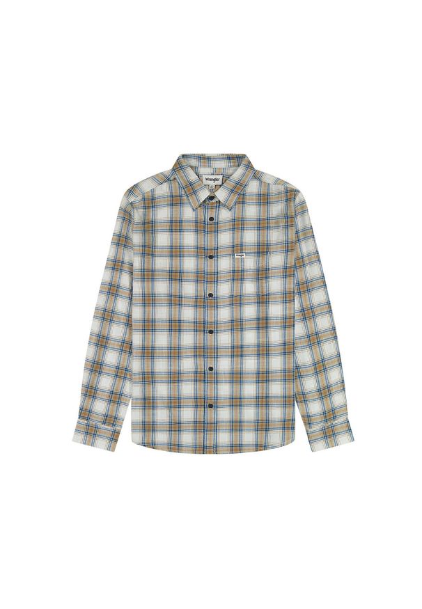 Wrangler - WRANGLER MĘSKA KOSZULA 1 PKT INDIGO SHIRT WHITE 112357227 W5K8018067