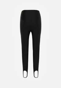 Renee - Czarne Legginsy High Waist z Zapiętkami Oliviera. Okazja: na co dzień. Stan: podwyższony. Kolor: czarny. Materiał: materiał. Długość: krótkie. Styl: casual, sportowy #6