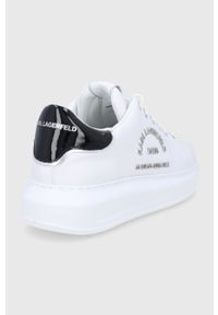 Karl Lagerfeld Buty skórzane KL52539.011 kolor biały. Nosek buta: okrągły. Zapięcie: sznurówki. Kolor: biały. Materiał: skóra #2