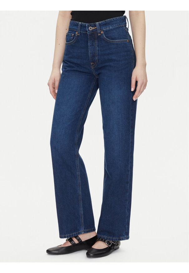 Pepe Jeans Jeansy Robyn PL204901 Niebieski Straight Fit. Kolor: niebieski