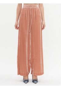TwinSet - TWINSET Spodnie materiałowe 232TT2202 Różowy Relaxed Fit. Kolor: różowy. Materiał: syntetyk #1