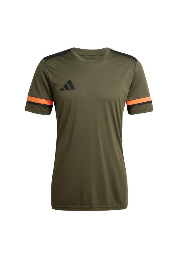 Adidas - Koszulka Squadra 25. Kolor: wielokolorowy, pomarańczowy, czarny, zielony. Materiał: materiał