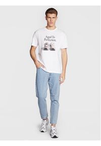 New Balance T-Shirt MT23569 Biały Relaxed Fit. Kolor: biały. Materiał: bawełna #4