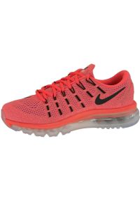 Buty Nike Air Max 2016 W 806772-800 czerwone. Okazja: na co dzień. Zapięcie: sznurówki. Kolor: czerwony. Materiał: syntetyk, materiał. Szerokość cholewki: normalna. Model: Nike Air Max #2