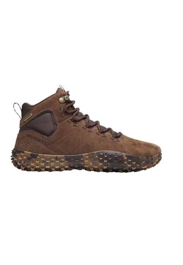 Buty do biegania męskie Merrell J007107. Zapięcie: sznurówki. Kolor: brązowy. Materiał: skóra. Szerokość cholewki: normalna. Sport: bieganie