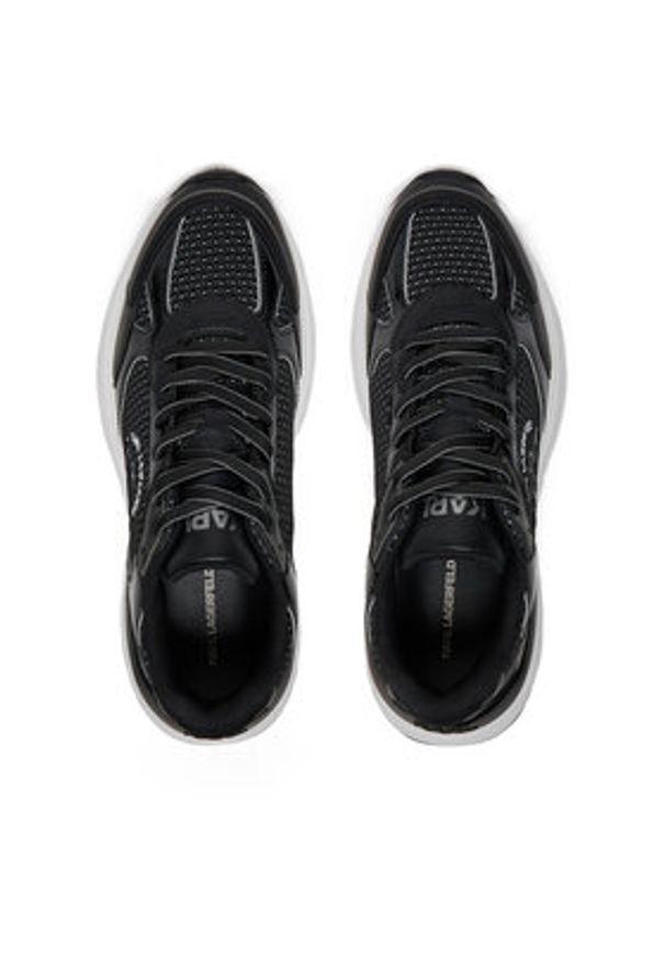 Karl Lagerfeld - KARL LAGERFELD Sneakersy Komet KL56538A Czarny. Kolor: czarny. Materiał: lakier, skóra