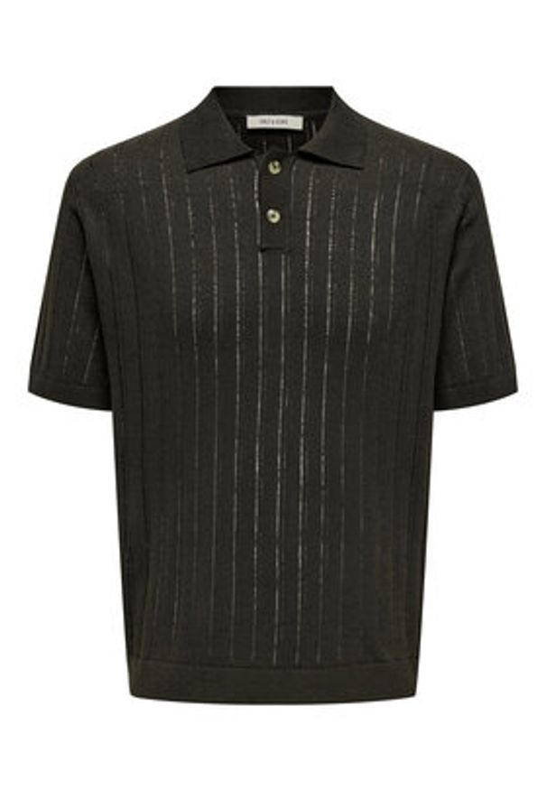 Only & Sons Polo Kent 22033463 Brązowy Regular Fit. Typ kołnierza: polo, kołnierzyk klasyczny. Kolor: brązowy. Materiał: syntetyk