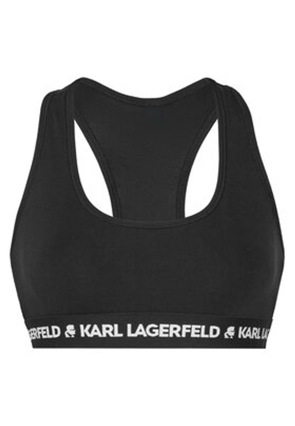 Karl Lagerfeld - KARL LAGERFELD Biustonosz top A1W47007 Czarny. Kolor: czarny. Materiał: lyocell