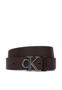 Calvin Klein Pasek Ck Buckle Smooth 35Mm LV04D7091G Brązowy ciemny. Kolor: brązowy. Materiał: skóra #1