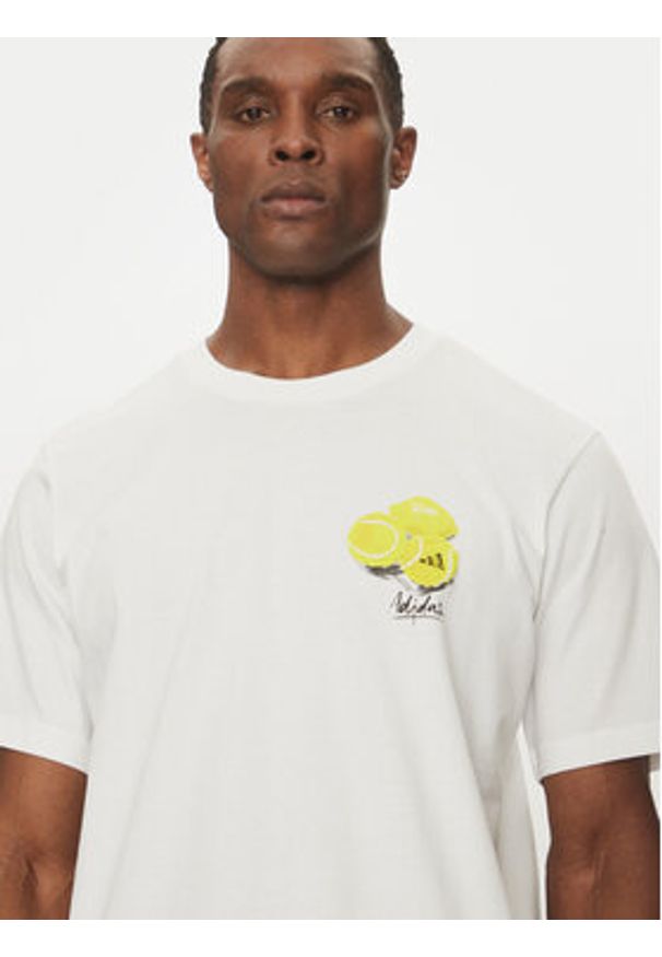 Adidas - adidas T-Shirt Lounge Still Life Lemons Graphic JJ3959 Biały Regular Fit. Kolor: biały. Materiał: bawełna