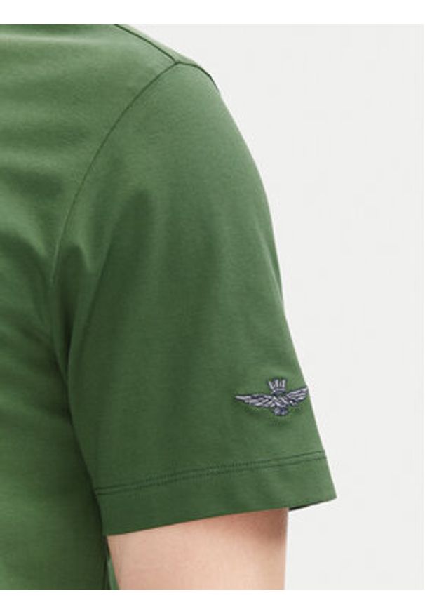Aeronautica Militare T-Shirt 251TS2379J674 Zielony Regular Fit. Kolor: zielony. Materiał: bawełna