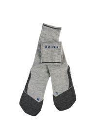 Skarpetki damskie Falke TK2 Wool Silk. Kolor: szary. Sport: turystyka piesza