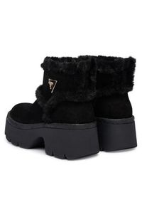 Guess Botki FLFBRD ESU10 Czarny. Kolor: czarny. Materiał: skóra, zamsz