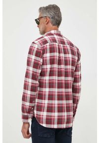 Pepe Jeans koszula bawełniana Cressing męska kolor bordowy regular z kołnierzykiem button-down. Typ kołnierza: button down. Kolor: czerwony. Materiał: bawełna. Długość rękawa: długi rękaw. Długość: długie #4