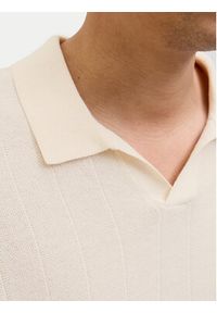 Jack & Jones Polo Varenna 12272578 Beżowy Relaxed Fit. Typ kołnierza: polo. Kolor: beżowy. Materiał: bawełna #5