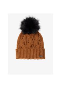 columbia - Czapka zimowa damska Columbia Boundless Days Cable Knit Pom Beanie - camel brown. Kolor: brązowy. Sezon: zima