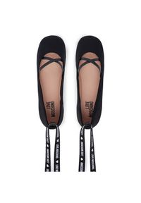 Love Moschino - LOVE MOSCHINO Baleriny JA11141G1PIM0000 Czarny. Kolor: czarny. Materiał: materiał #2