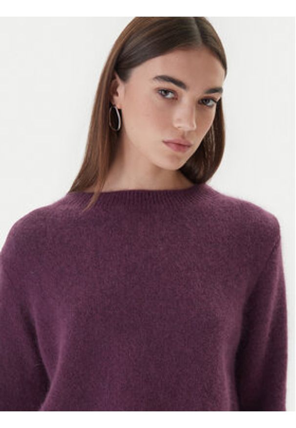 Dixie Sweter M277Y066A 1490 Fioletowy Regular Fit. Kolor: fioletowy. Materiał: wełna