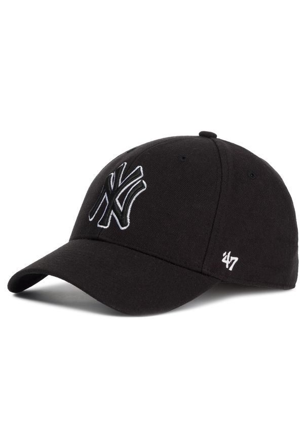 47 Brand - Czapka z daszkiem 47 BRAND - New York Yankees B-MVPSP17WBP-BKC Black. Kolor: czarny. Materiał: materiał, wełna, akryl