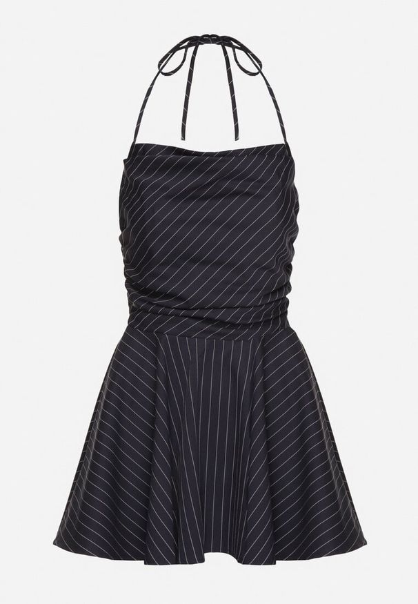 Born2be - Granatowa Sukienka Vices w Paski z Kwadratowym Dekoltem Fenarose. Okazja: na co dzień. Typ kołnierza: dekolt kwadratowy. Kolor: niebieski. Wzór: paski. Typ sukienki: sportowe. Styl: sportowy, casual, elegancki