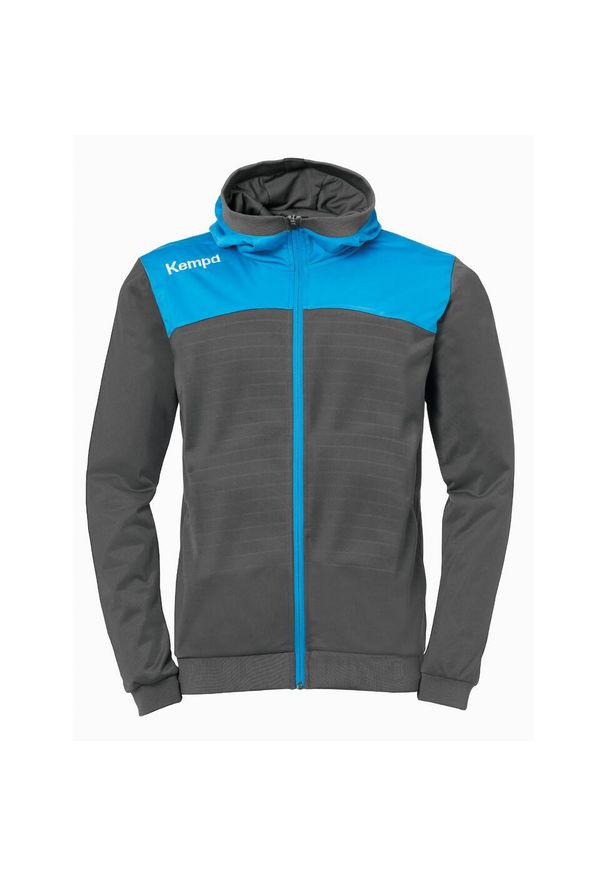 KEMPA - Kurtka z kapturem Kempa Homme Emotion 2.0. Typ kołnierza: kaptur. Kolor: wielokolorowy, niebieski, szary. Sport: piłka ręczna