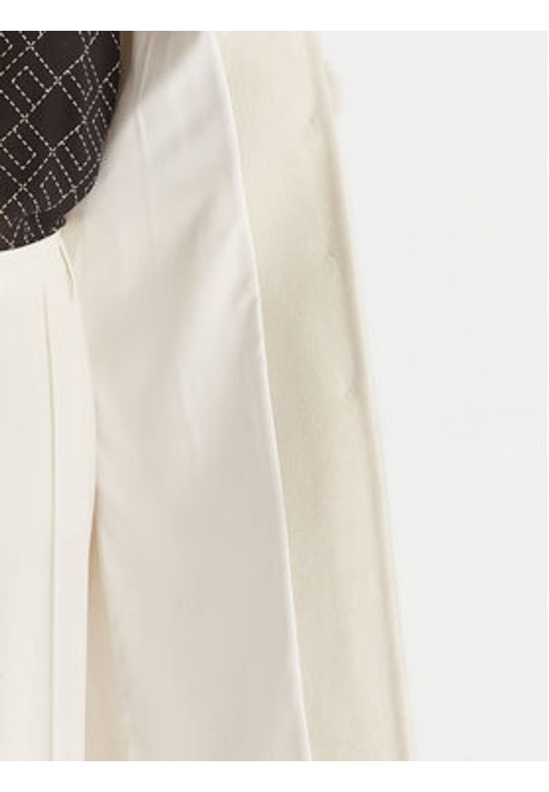 YES LONDON Płaszcz wełniany CD1211ECO Écru Regular Fit. Materiał: wełna