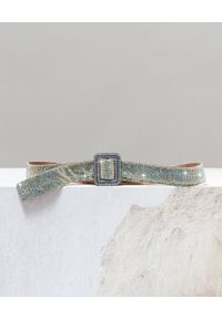 BENEDETTA BRUZZICHES - Pasek z kryształów Venus Jonquile. Kolor: srebrny. Materiał: jedwab #3