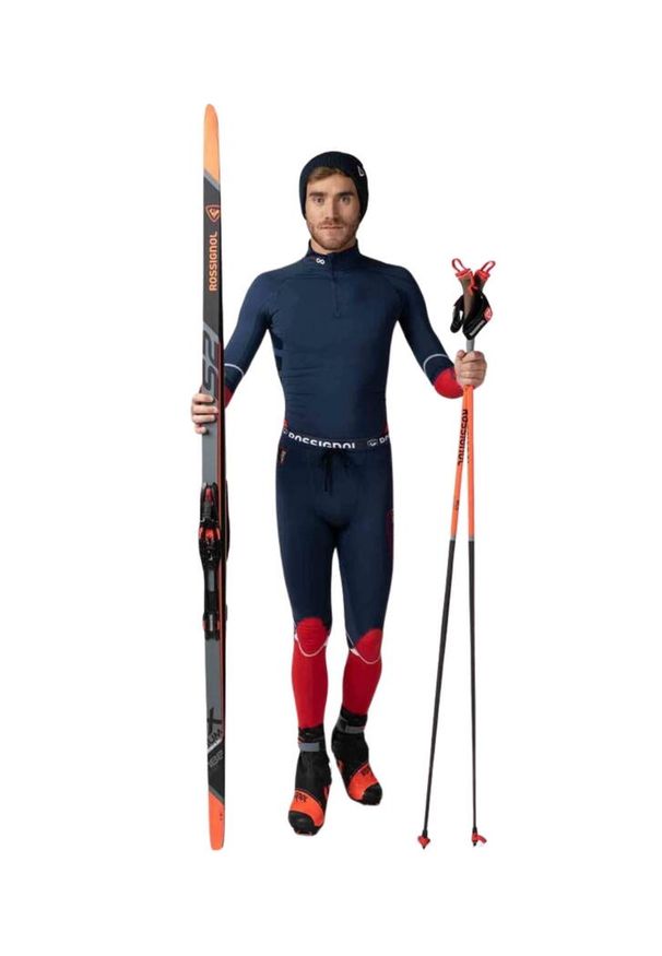 Koszulka Rossignol męska Infini Compression Race Top granatowa. Kolor: niebieski