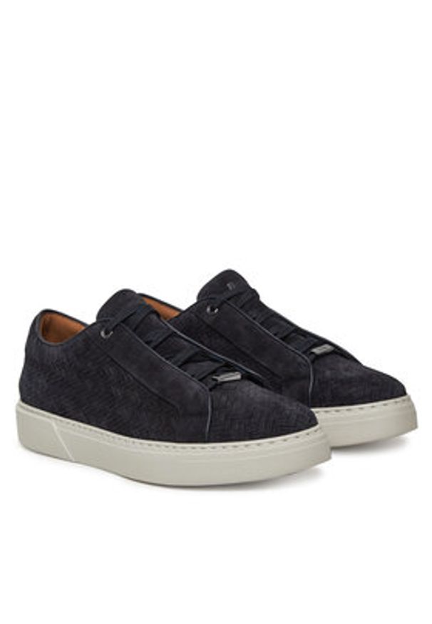 BOSS Sneakersy Gary Tenn Sdbuwv 50538983 Granatowy. Kolor: niebieski. Materiał: skóra, zamsz