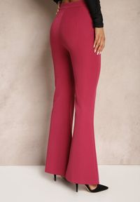Renee - Ciemnoróżowe Spodnie Dzwony High Waist Enyselle. Stan: podwyższony. Kolor: różowy