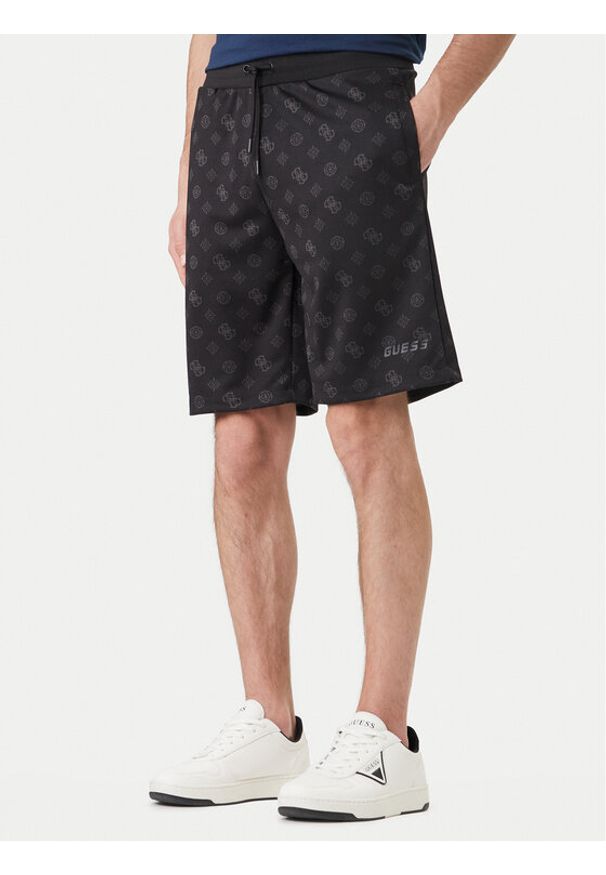 Guess Szorty sportowe Z6GD03 K2851 Czarny Regular Fit. Kolor: czarny. Materiał: syntetyk. Styl: sportowy