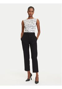 Karl Lagerfeld - KARL LAGERFELD Body A3W17010 Écru Slim Fit. Typ kołnierza: dekolt w karo. Materiał: syntetyk #4