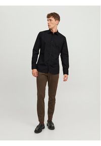 Jack & Jones - Jack&Jones Koszula 12187222 Czarny Slim Fit. Kolor: czarny. Materiał: bawełna, syntetyk